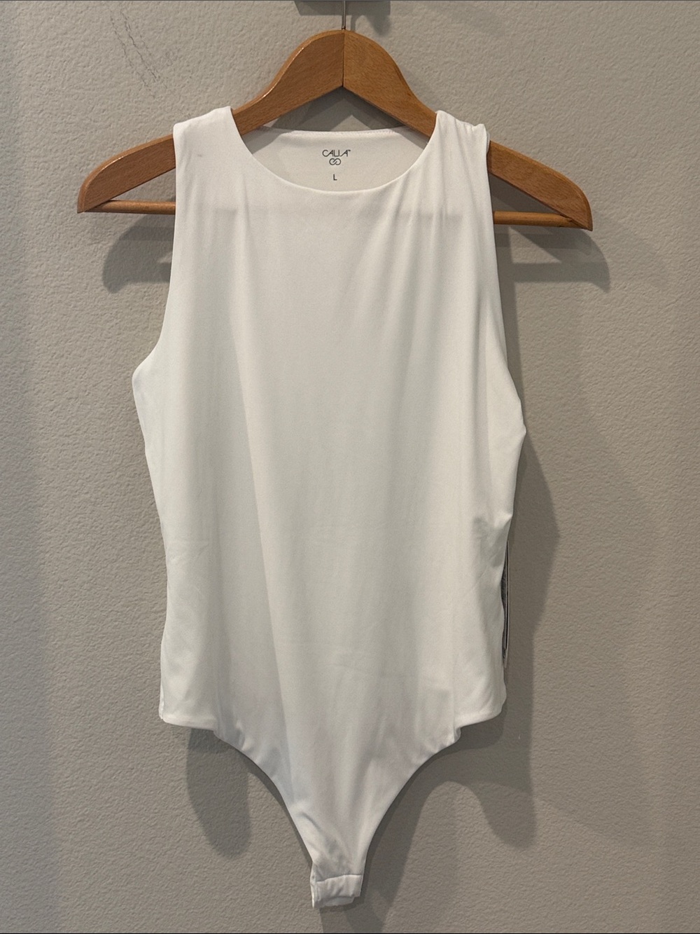Calia by Carrie Underwood Inspire Lite White Athletic Tank Bodysuit Size Large